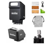 Godox iT22 F Flash TTL y Kit de Elevador de Zapata Hot Shoe TR TTL, Altura Ajustable 30mm (0-90°), Flash por Rebote/Directo, 700 Flashes con Reciclaje en 1,5s, para Cámaras Fuji (Negro)
