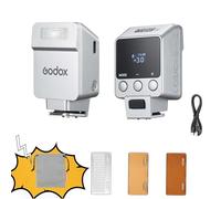 Godox iT22 F Mini TTL Flash Speedlight 700 Tiempo de flash, 1.5s Tiempo de Reciclaje con Filtros de Color Magnéticos para Cámaras Fuji (Plata, F)