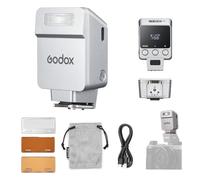 Godox iT22 O Mini Flash para Cámara Olympus Panasonic, M/TTL con Un Toque, Difusor Magnético y Filtro de Color, Más de 700 Flashs, Reciclaje de 1.5s y Control Preciso de Potencia (Plata)