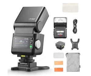 Godox iT32 con X5-N Kit de Flash para Cámara Nikon, Pantalla Táctil | Diseño Desmontable de Zapata Caliente Magnética/Disparador con TTL y HSS, Sincronización Multi-Flash 2.4G, Batería Integrada