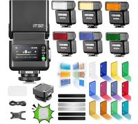 Godox iT32 Flash TTL para Cámara con Disparador Inalámbrico X5F y Kit de Accesorios Magnéticos MA02 para Fuji, Zapata Magnética y Transmisor 2 en 1, Compatible con XT4 XT3 XT30 XT20 X-Pro2 X100F X100T