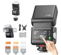GODOX iT32 Flash TTL para Cámara con Disparador X5C para Canon EOS R6 Mark II R7 R100, Zapata Magnética y Disparador en Uno, Cabezal Giratorio, Pantalla Táctil a Color, Reflector Integrado y Difusor