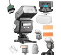 Godox iT32 TTL Flash con disparador X5O para Olympus y Panasonic, 2.4G HSS 1/8000s flash inalámbrico TTL, con pantalla táctil, luz LED,batería integrada y control remoto compatible con sistema Godox X