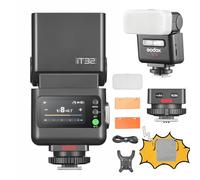 GODOX IT32 TTL - Flash de cámara con disparador de flash inalámbrico X5 para Canon compatible con X3, X3Pro, XPro, XProII, X2T, receptor integrado de 2,4 GHz, con reflector y difusor (para Canon)