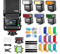 Godox iT32 TTL Flash de Cámara con Disparador X5L y kit de Accesorios Magnéticos MA02 para Leica, 1/8000s HSS de 2,4GHz, zapata magnética y disparador 2 en 1, Reciclaje GN18 1,5s para Leica SL2/M10/Q2