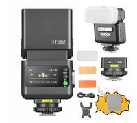 Godox iT32 TTL - Flash para cámara con disparador de flash inalámbrico X5 2,4 GHz HSS 1/8000 s GN18 con difusor magnético (IT32+X5 N)