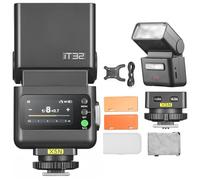 GODOX iT32 TTL - Flash para cámara y flash inalámbrico X5N, 1/8000s HSS GN18, tiempo de recarga de 1,5 s, luz LED integrada con difusor suave y filtro magnético para cámaras Nikon