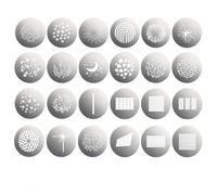 Godox Juego de gobos SA-09 para S30/S60, Compatible con Accesorios de proyección BFP y BLP. Cuenta con Discos de Patrones 001, 002, 003 y 004, 24 Piezas totales (6 por Juego)