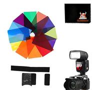 GODOX Kit de Filtros de Color 12 Piezas para Godox Cabeza Plana Cámara Flash TT685 TT600 V860II Serie Thinklite Ving (SUCOLORFILTERS12)
