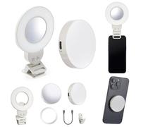 Godox Kit de Luces LED: LR15Bi & LR30Bi Magnética yAnillo de Luz para Móvil con Espejo, CRI 97, Temperatura 2800K-6500K, Foco Plegable para Streaming, TikTok, Maquillaje y Vlogs