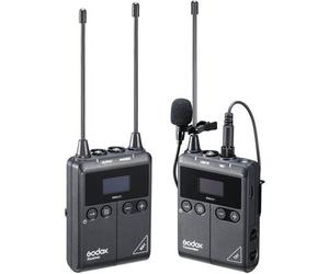 Godox Kit inalámbrico UHF + micrófono de solapa (TX1/RX1/LMS 12 AXL)