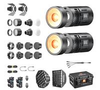 Godox KNOWLED 2K MS60Bi Kit de iluminación LED Bicolor con AD-E2, batería Recargable, Reflector de Lente, Cable de Carga USB-C, Bolsa de Almacenamiento para producción de Cine（2K MS60Bi Kit）