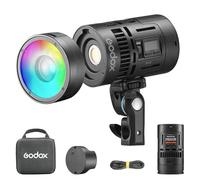 Godox KNOWLED MS60R RGB60 LED Video Light Photography Light Kit con Batería y AD-E2,Reflector de Lente, Cable de Carga USB-C, Bolsa de Almacenamiento para producción de Cine, radiodifusión y vídeo