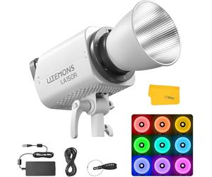 Godox LA150R Full Color COB LED Video Luz, 165W RGB 1800-10000K CCT con Ajuste G/M, 14 Efectos de iluminación, Bowens Moun, con Control NFC/App para Transmisión en Vivo.