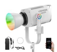 GODOX LA600R LITEMONS Full Colour LED Light, 212,500 Lux @ 1m, 1800K-10000K CCT Range, HSI/RGBW/Gel/FX Mode GODOX Continuous Light with BR30 Reflector