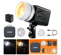 Godox Lámpara de vídeo NFC y control por aplicación para videografía, vlogging y producción de películas (negro, ML80bi)