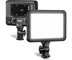 Godox LDP8D Luz LED para vídeo, Panel de luz para fotografía, luz de Relleno LED de 10W, 5600K, luminosidad Regulable con Adaptador de Zapata fría para transmisión en Vivo de Vlog