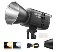 Godox LE200Bi Luz LED de Vídeo con Soporte Bowens, 2800K-6500K Bi-Color | CRI 98, TLCI 98, DMX, Ventilador Silencioso para Streaming, Entrevistas, Cine