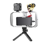 Godox LED6R RGB Video Light y VD-Mic, VK1-UC Vlog Set compatible con teléfonos móviles con interfaz Lightning