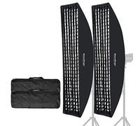 Godox Lichtleiste mit Wabengitter für Softbox Bowens-Halterung, kompatibel mit Godox S-Type Studioblitzleuchten (2pcs FW30x120cm)