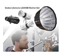 Godox Litemons LA300BI Rachor set (2x Litemons LED light, 1x QR-P90, 1x BFP Flash Projection Attach.)