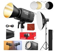 Godox Litemons LE200Bi - Luz de video LED COB bicolor, 220 W, montaje profesional Bowens, luz de video continua CRI/TLCI 98+ 57700 Lux@1 m, control DMX para grabación de video (kit LE300Bi)
