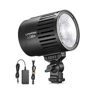 Godox Litemons - Luz LED de mesa con soporte y cable de alimentación, 3200K-6500K 38W luz de video LED bicolor, CRI 95+/TLCl 96+, 11 efectos de luz FX para grabación de películas cortas y transmisión