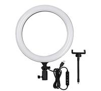 Godox LR120 - Anillo de luz LED de 12 pulgadas, 3000 K-6000 K, temperatura de dos colores, brillo ajustable, alimentación USB con soporte para teléfono para transmisión en vivo, selfie, maquillaje