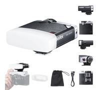Godox Lux Junior - Kit de flash de cámara retro con difusor, GN12 7 niveles de potencia, 6000 K S1/S2 óptico esclavo mini portátil Speedlite compatible con Canon, Sony, Nikon, Fujifilm Olympus