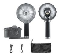 Godox Lux Master Retro TTL Flash de cámara con Pantalla táctil, GN25 460 Flashes de Potencia Total, 6000K?300K CCT, Control óptico S1/S2 2.4G para cámaras Sony, Canon, Nikon, Fuji, Olympus