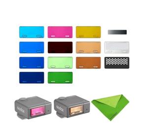 Godox MA01 Kit de Filtro de Color magnético para Flash iM20 iT22 IT30Pro | Filtros de color magnéticos, difusor, fijación rápida, efectos de iluminación creativos, estuche de almacenamiento compacto