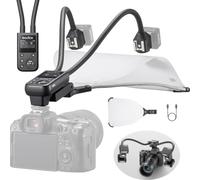 Godox MA2 Macro Twin Light CCT 2800K-6500K LED & Flash Fill S1/S2 Mode | Brazos dobles y zapata con difusor magnético, batería integrada, iluminación de primer plano CRI 96 TLCI 97