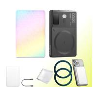 Godox MA5R Luz de Video RGB 2 en 1 con Carga Magnética, CCT 1800K-10000K, 14 Efectos de Iluminación, Luz de Relleno para Selfie a Todo Color, Compatible con Control NFC Mediante App (Negro)