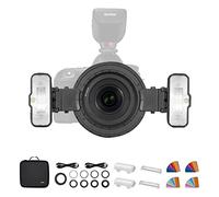 Godox Macro Flash MF12-K2 Kit, Flash TTL de 2.4G con batería de Litio incorporada para Cubrir 500 Flashes y Reciclar en 0.01-1.7 Segundos para Disparos Macro, Disparos de Retratos, Disparos de Joyas