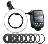 Godox MF-R76 Macro Ring Flash Light con pantalla LCD 8 anillos adaptador
