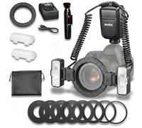 Godox MF-T76 C Flash Macro TTL de Doble Cabezal para Canon, 76Ws GN22,4, HSS, Reciclado 1,2 s, 550 Disparos a Plena Potencia, Cabezales Ajustables 0°-150°, para Insectos Flores Joyería