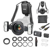 Godox MF-T76 S Flash Macro para Sony MF T76 Doble Flash TTL Micro Flash 76Ws GN22.4 1,2s Reciclaje HSS 4 Twin Flashs con Cabezas Ajustables para Fotografía Macro Joyas Insectos Y Fotografía Dental