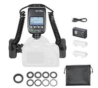 GODOX MF-T76C TTL Dual Flash Head Makroblitz 2.4G Inalámbrico GN22.4, 550 Flashes Número de Flash, 1,2s Tiempo de Carga de Flash con Anillo de Montaje, Difusor para Cámara Canon, Insectos, Alimentos