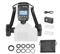 GODOX MF-T76N TTL Dual Flash Head Makroblitz 2.4G Inalámbrico GN22.4, Número de Flash 550 Flashes 1,2s Tiempo de Carga de Flash con Anillo de Montaje, Difusor para Cámara Nikon Insectos Alimentos