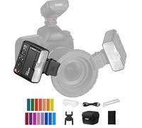 GODOX MF12 Makroblitz 2.4G Control de transmisión inalámbrico Número guía 16 modos TTL M con zapata fría Filtro de color para retratos de plantas, insectos, alimentos, joyas, fotografía, macro