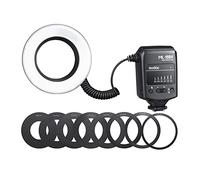 Godox ML-150II,Luz de flash para macro, universal, 11 niveles de brillo, 5800 K ± 200 K GN12 Fast Recycle 1/200s-1/5000s, con 8 anillos adaptadores, para cámara réflex Canon Nikon Sony DSLR