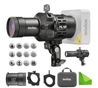 Godox ML-SP-50 Accesorio de proyección LED, Snoot óptico con montura Godox, Proyector de flash con 10 Gobos de iluminación, Compatible con las luces LED ML40Bi, ML40R, ML100R y ML100Bi para fotografía
