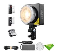 Godox ML100 Bi Black 100W Luz de vídeo LED Bicolor, 2800K-6500K, CRI97+ TLCI98+, 34300Lux@1m, Control de aplicación Bluetooth, Montaje Godox, 11 Modos FX, Iluminación de fotografía portátil