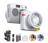 Godox ML100Bi 100W Bi-Color LED Luz de Vídeo, 2800-6500K Vídeo CRI 97+/TLCI 98+, 11 FX Efectos, 34300 Lux Brillo del 0% al 100%, App Control para Luz Fotográfica