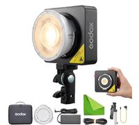Godox ML100Bi Black Kit2 Luz de vídeo LED Bicolor de 100W, 2800K-6500K, CRI97+ TLCI98+, 34300Lux@1m, Control de aplicación Bluetooth, Soporte Godox, iluminación de fotografía portátil para Grabación