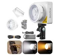 Godox ML100Bi Luz de Vídeo LED Bicolor Portátil, 2800K-6500K, 33200 Lux @1m con ML-L15 Reflector, CRI 97 TLCI 98, Control App Bluetooth, Montura Godox, para Streaming Vídeo Fotografía