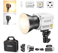 Godox ML100Bi - Luz de video LED de 120 W con agarre de batería 2800 K-6500 K, kit de iluminación de video bicolor, 34300 Lux CRI 97+/TLCI 98+, control de aplicación, carga USB-C, 11 efectos FX, para