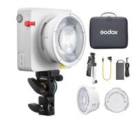 Godox ML100R Kit1 - Lámpara de vídeo LED RGB de 100 W, 1800-10000 K, CRI 95+, 14 efectos, distancia de control de aplicación de 30 m, bayoneta Godox con lente reflectora, soporte, kit de accesorios de