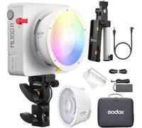 Godox ML100R Kit2 Luz de Vídeo LED RGB Portátil Reflector 15° & 36°, NP-F Battery Accessory Kit, 1800K-10000K, CRI 95 TLCI 95, 110W, HSI RGBW 14 FX, para Streaming Fotografía