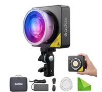 Godox ML100R Luz de vídeo LED de 100 W a Todo Color, 1800 K-10000 K, CRI≈95, TLCI≈95, Control por aplicación Bluetooth, Montura Godox, 14 FX Modos, iluminación RGB portátil para fotografía (Negra)